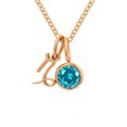 thumbnail image 1 of Collier Rune Tridimensionnel des Douze Constellations, Luxe Léger, Couleur, Collier Pierre de Naissance en Strass, Collier en Acier Inoxydable, 1 of 6