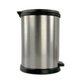 Mainstays 1.5 Gallon Trash Can. Plastic Round Step Bathroom Trash Can ...