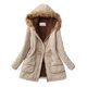 thumbnail image 1 of Abrigos Yuehao para mujer, abrigo de invierno cálido, chaqueta con capucha, abrigos ajustados de invierno (beige)., 1 of 4