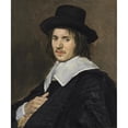 thumbnail image 2 of Frans Hals 15x17 Black Ornate Wood Framed Double Matted Museum Art Print Titled - Portrait of a Man (1648-1650), 2 of 5