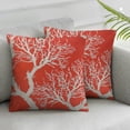 thumbnail image 3 of TIAOTIAOHOU Ocean Coral Tropical Sea Coral Reef Nature Plush Pillowcase Set of 2 White, 3 of 7