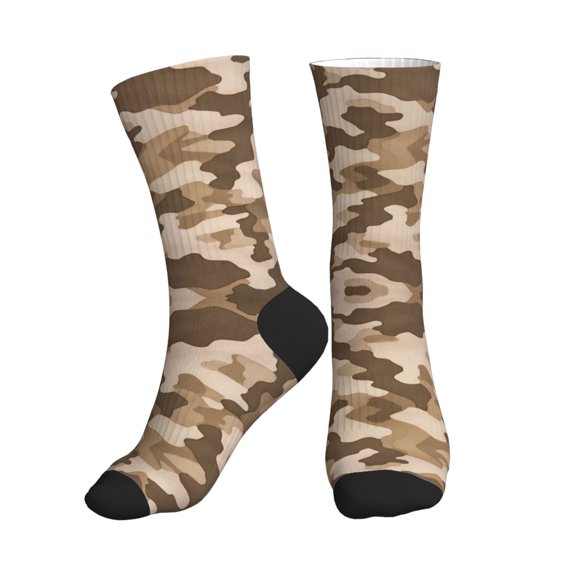 Women's Men's Us Desert Camouflage Texture Colorful Novelty Pattern Crew Athletic Socks