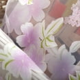 thumbnail image 6 of VerPetridure Green Leaf Pastel Flower Curtain Purple Flower Sheer Curtain Tulle Window Treatment Voile Drape Valance 1 Panel Fabric, 6 of 8