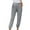 Gray, variant on Aoochasliy Linen Pants for Women Plus Size Drawstring Casual Solid Elastic Waist Pocket Loose Trousers for Home Party Outdoor
