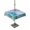 Teal Green Purple, variant on Navy Blue Tulip Outdoor Tablecloth with Umbrella Hole, Watercolor Farmhouse Floral Botanical Spillproof Waterproof Outdoor Table Cover, Patio Tablecloths for Party/Garden/Picnic, Square 60"x60"