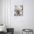 thumbnail image 3 of Stylish Statements Blue Abstract Flower Canvas Prints, Modern Artwork for Living Room, Bedroom & Home Décor, 12x16 inches, 3 of 7