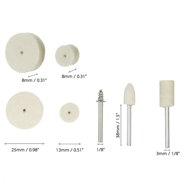 Pulido 129pcs Herramientas De Pulido De Pulido Abrasivo Accesorios De Pulido De Superficie De Metal Fieltro Herramienta Rotativa