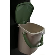 Redmon 1.9 Gal Kitchen Compost Bin, Odor Control Lid for Food Scraps, Beige/Green