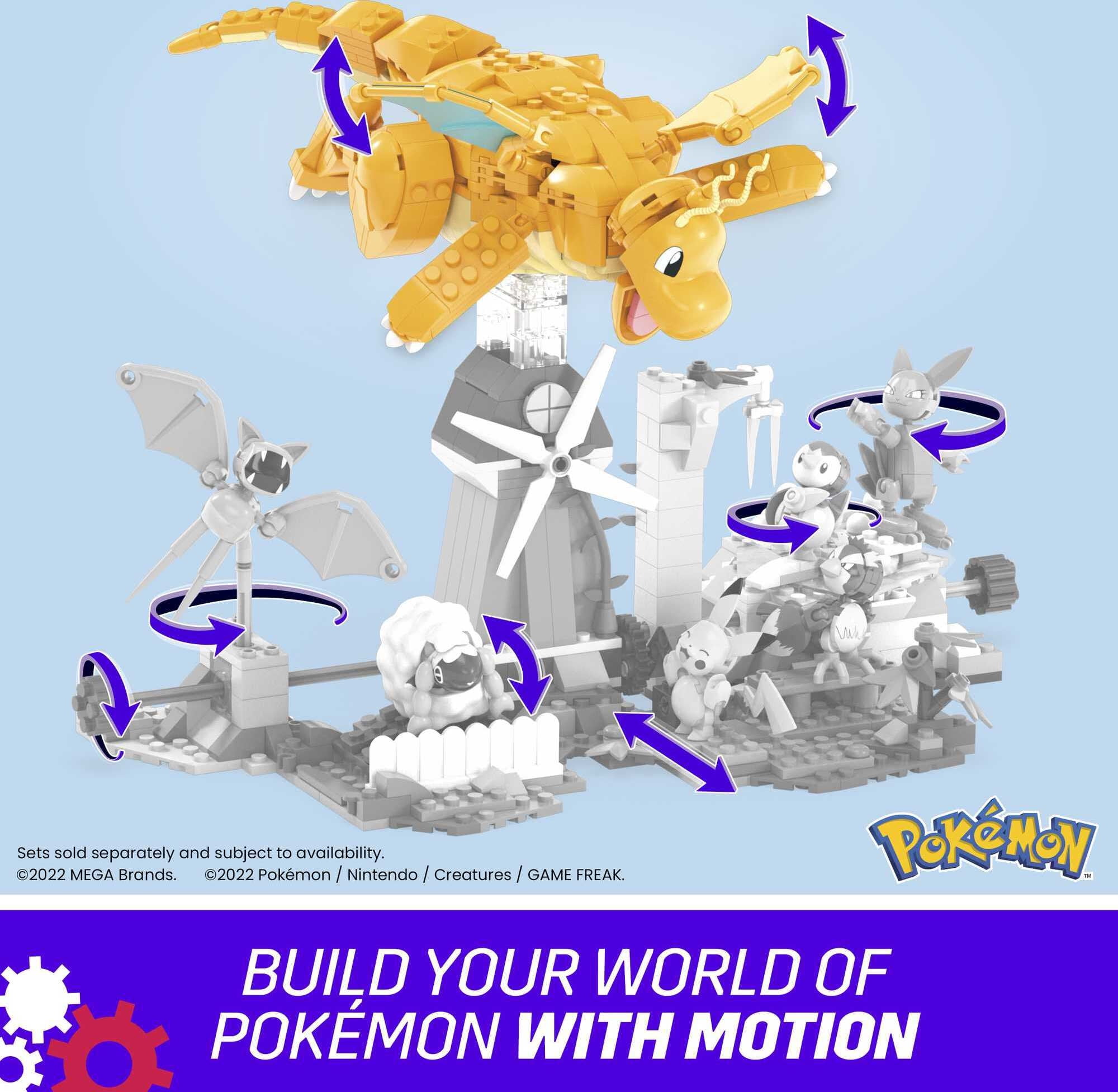 MEGA Pokemon Dragonite Figure with Motion Building Set (388 pc)