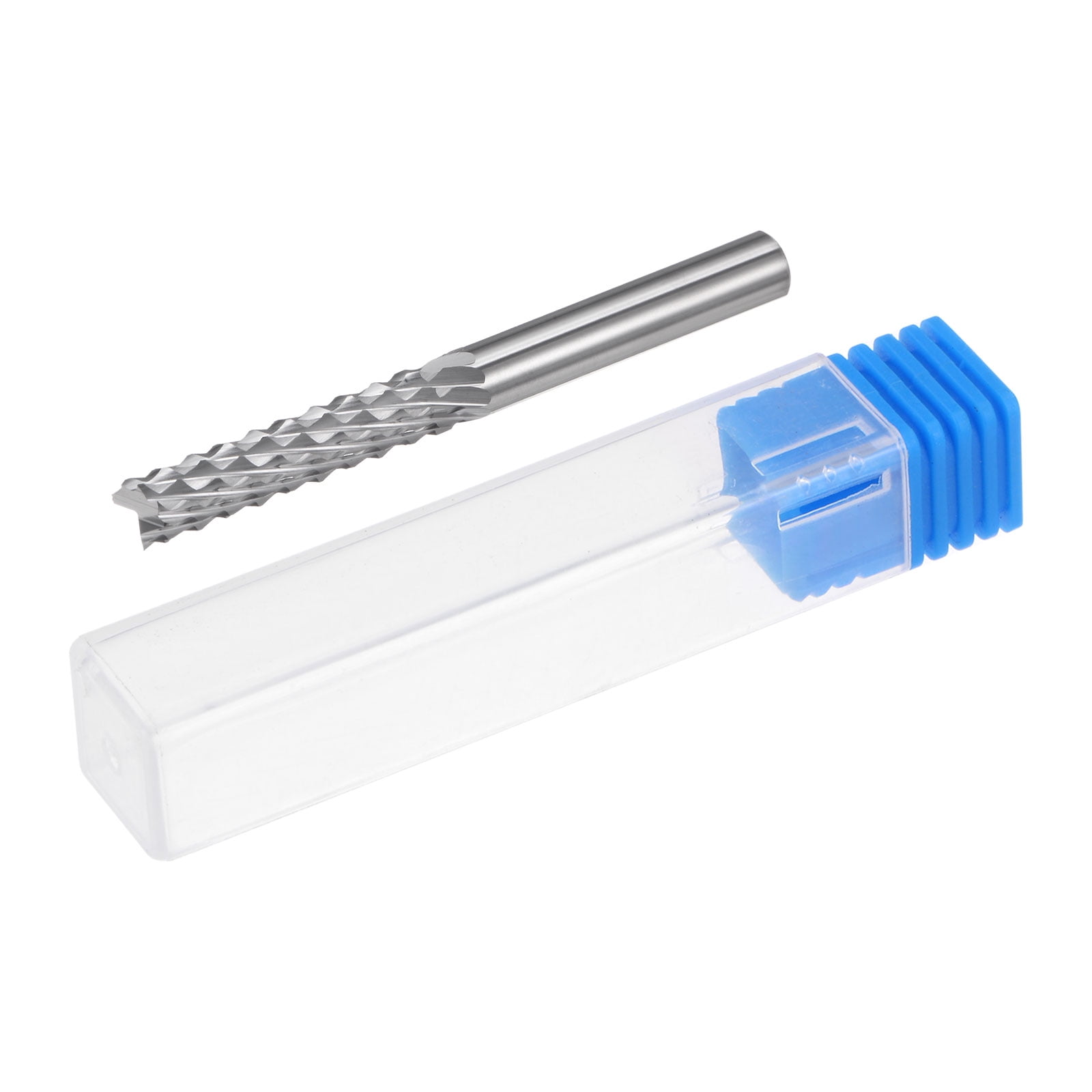 Uxcell 5mm End Mill Bits 1/5"(5mm) Straight Shank Solid Carbide CNC Router Bit Engraving Cutter Tools with Corn Blade