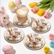 thumbnail image 4 of CaiYueKe Easter Bunny Wooden Coasters Heat Resistant Cup Mats for Dining Table Kitchen Decor Insulating Drinkware Protectors Cute Spring Home Decorations, 4 of 7