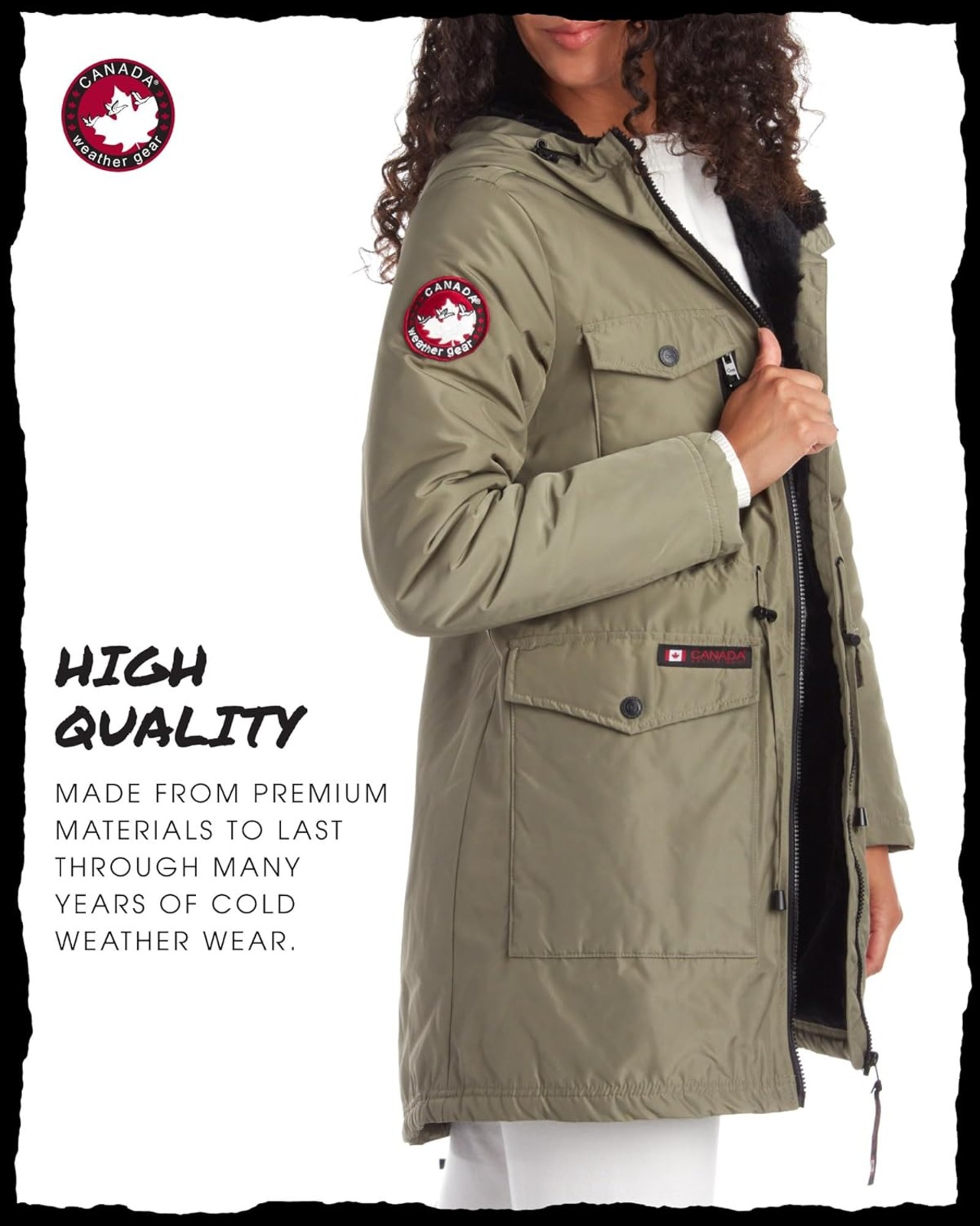 CANADA WEATHER GEAR Womens Winter Coat – Heavyweight Sherpa Lined Anorak Parka (S-XL) - image 5 of 7