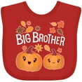 thumbnail image 3 of Inktastic Big Brother Pumpkins with Fall Leaves Boys Baby Bib, 3 of 4