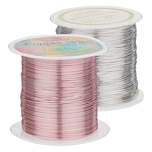 MIKIMIQI 3 Pack Jewelry Wire Craft Wire 22 Gauge Tarnish Resistant Jewelry Beading Wire Copper Beading Wire for Jewelry Making Supplies and Crafting