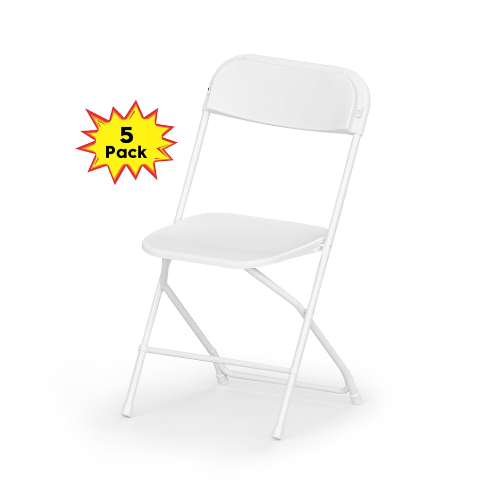 Kadyn 5 Pack Plastic Folding Chair, Modern Folding Stackable Chairs for Outdoor Patio Garden Wedding Party, White Folding Dininng Chairs for Office Kadyn 5 Pack Plastic Folding Chair, Modern Folding Stackable Chairs for Outdoor Patio Garden Wedding Party, White Folding Dininng Chairs for Office