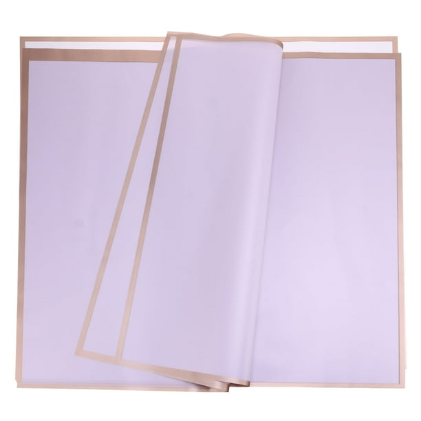 20 piezas papel de embalaje de borde dorado papel de embalaje de ramo papel de embalaje de regalo