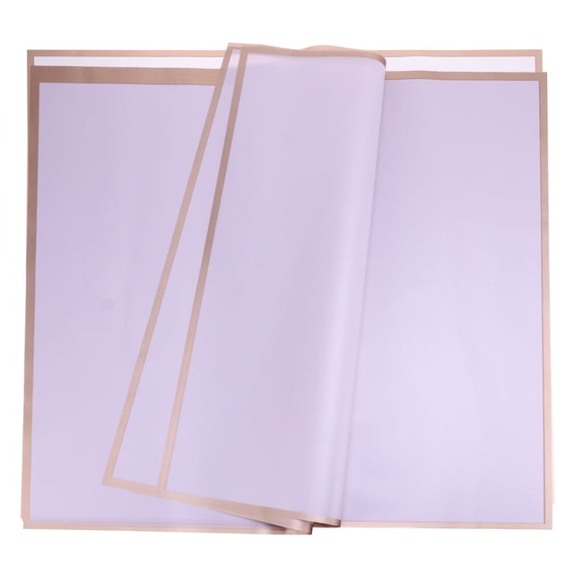 20 piezas papel de embalaje de borde dorado papel de embalaje de ramo papel de embalaje de regalo