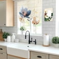 thumbnail image 5 of Blue Yellow Flowers Tie Up Curtains for Windows, Balloon Window Shades, Spring Summer Garden Wildflowers Retro Kitchen Window Treatments Roll Up Curtain for Basement/Nursery 52"x45", 5 of 8