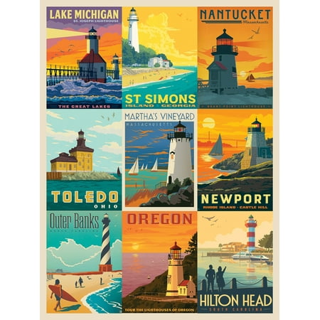 UPC: 0709786069095 | Willow Creek Press Lighthouses by Anderson Design Group 1000-Piece Puzzle