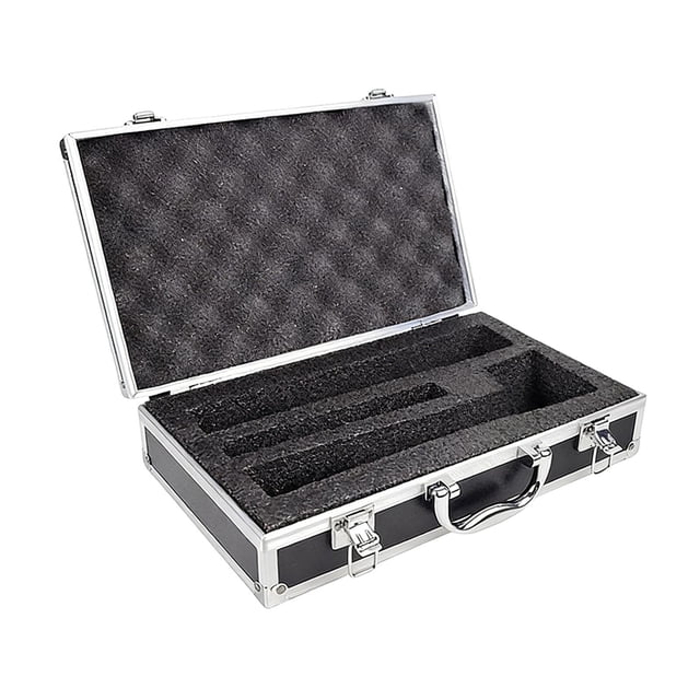 FashionCha Étui de Rangement pour Microphone Sans Fil, Boîte de Protection, Portable, Coque Rigide Antichoc Étanche en Aluminium, Boîte à Instruments Noire