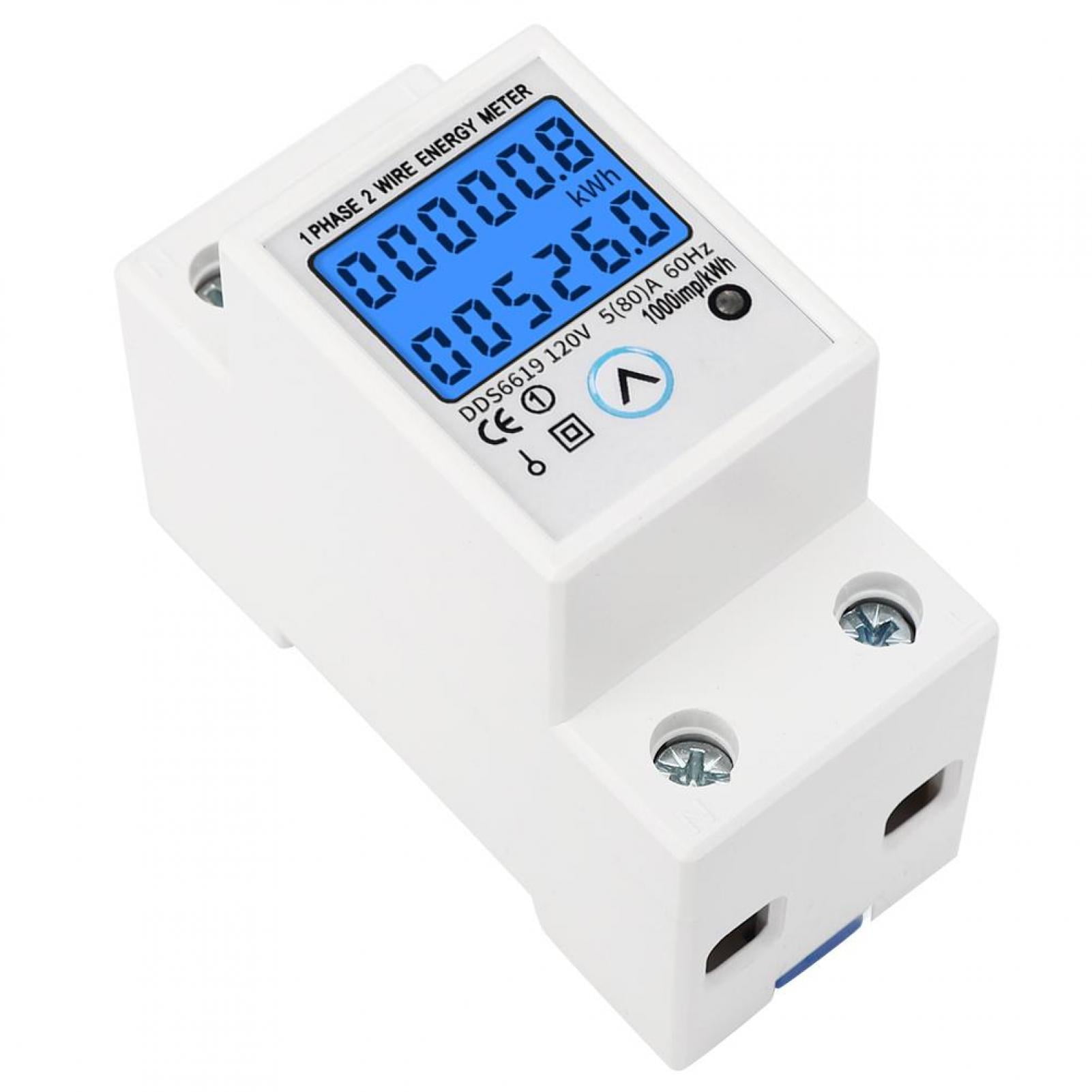 Fugacal SinglePhase Energy Meter,Multifunctional Electric Meter Single