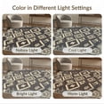 thumbnail image 7 of ODIKA 6'x9' Washable Area Rug Cream Distressed Boho Interlocking Geometric Academia Farmhouse for Queen Size Bedroom, Under Bed, Master Suite, Easy Care, Non-Shedding, 7 of 7