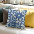 thumbnail image 3 of Blue Checkered Flower Aesthetic Pattern Reversible Throw Pillow Cover Decorate Home Bedroom Living Room Girls Room College Dorm,Gifts for Teen Girls,, 3 of 5