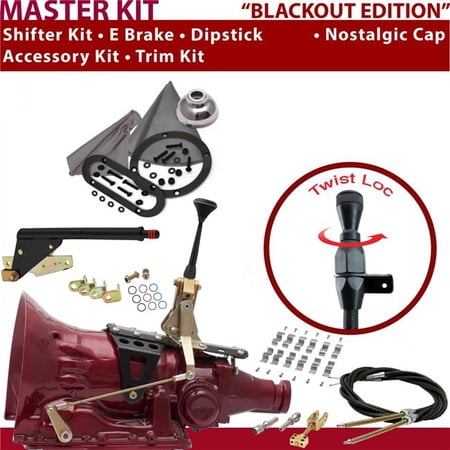 American Shifter C4 Shifter Kit 6 in. E Brake Cable Clamp Trim Kit Dipstick for D3BD8