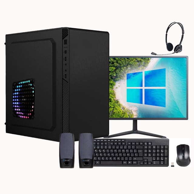 Computadora Intel Dual Core NeuComputo 8GB RAM 960SSD wifi bocinas diadema monitor 21.5 FULL HD