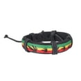 thumbnail image 4 of Hombres Mujeres Popular Jamaica Reggae de material cuero Brazalete Fernando Moda hipho pulsera, 4 of 8