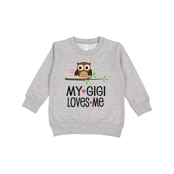 Inktastic My Gigi Loves Me Girl Owl Toddler Sweatshirt