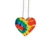 Tie Dye Heart Shaped Necklace - Party Favors - 12 Pieces