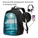 thumbnail image 2 of Balery Turquoise Ocean Reflection Mochila con carga USB para hombre y mujer - Mochila impermeable y antirrobo para portátil con puerto USB para viajes, trabajo, estudios y universidad, 2 of 7