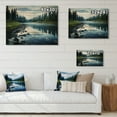 thumbnail image 4 of Designart "Reflecting on Waters in a Green River I" Landscapes Print on Natural Pine Wood, 4 of 5