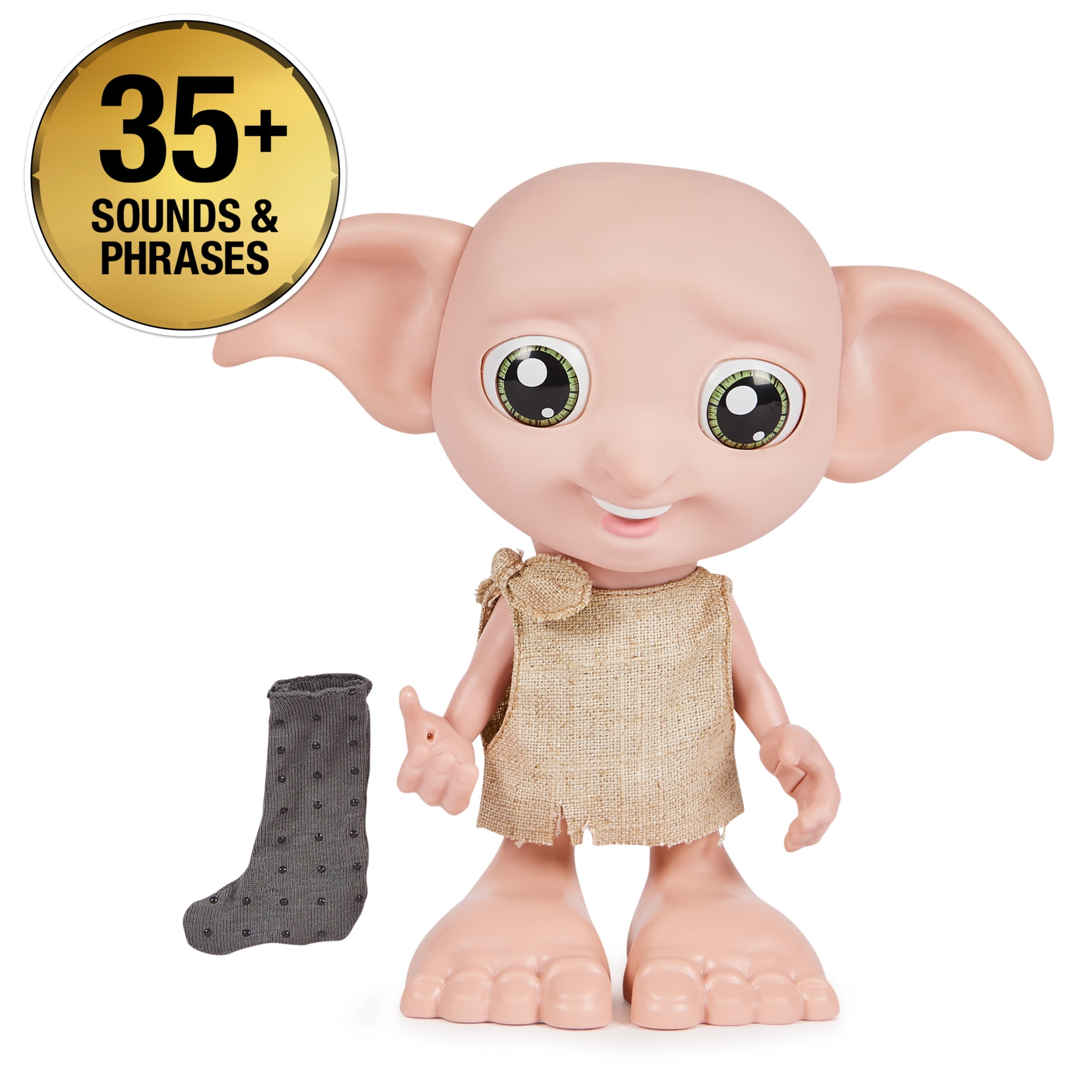 Wizarding World Harry Potter, Interactive 8.5-inch Dobby Elf Doll with Sock