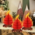 thumbnail image 4 of 3D Bonfire Honeycomb Ornament Decoration For Camping themed Childrens Birthday Parties, Flame shaped Table Centerpiece, 4 of 8