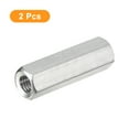 thumbnail image 3 of Unique Bargains M8 x 1.25-Pitch 45mm Length Coupling Nuts, 2 Pack 304 Stainless Steel Metric Hex Rod Coupling Nuts, 3 of 5