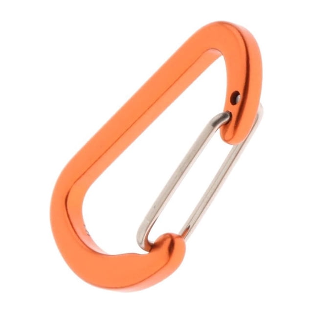 Becaristey Mini Mousqueton en Alliage d'Aluminium Extérieur D Forme Sablé orange 4 x 2.44cm 1Set