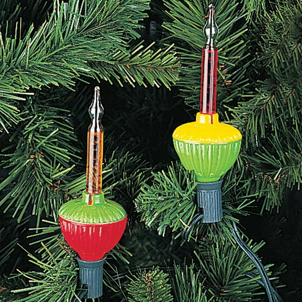 Retro Bubble Christmas Holiday Tree String Lights Festive 7 Bubbling Bulbs Walmart Com