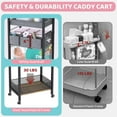 thumbnail image 5 of 2IN1 Baby Diaper Caddy Organizer-3 Tier Rolling Storage Cart with Dividers - Bedside Diaper Caddy Cart for Baby Nursery Newborn Essentials-Mobile Utility Carts with Wheels for Changing Table, 5 of 7