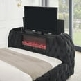thumbnail image 7 of Restonic 1pc Modern Style Queen Bed - Deeply Tufted & TV Lift, 7 of 7