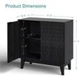 thumbnail image 4 of 31.5“ Black Accent Cabinet, Modern Led Bar Cabinet, 2 Door Sideboard Buffet Cabinet Storage for Living Room, Kitchen Dining Room, 4 of 6