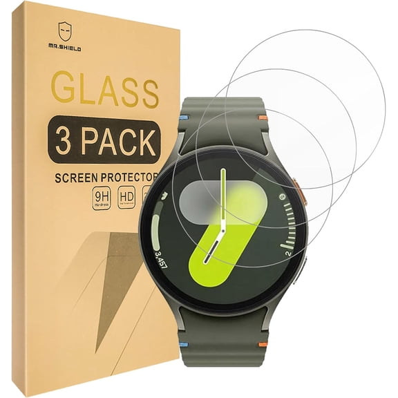 Screen Protector compatible with Samsung Galaxy Watch 7, 6, 5, 4 (44mm) [Tempered Glass] [3-Pack] [Japan Glass with 9H Hardness]