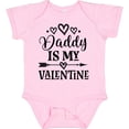 thumbnail image 3 of Inktastic Daddy Is My Valentine Holiday Girls Baby Bodysuit, 3 of 5