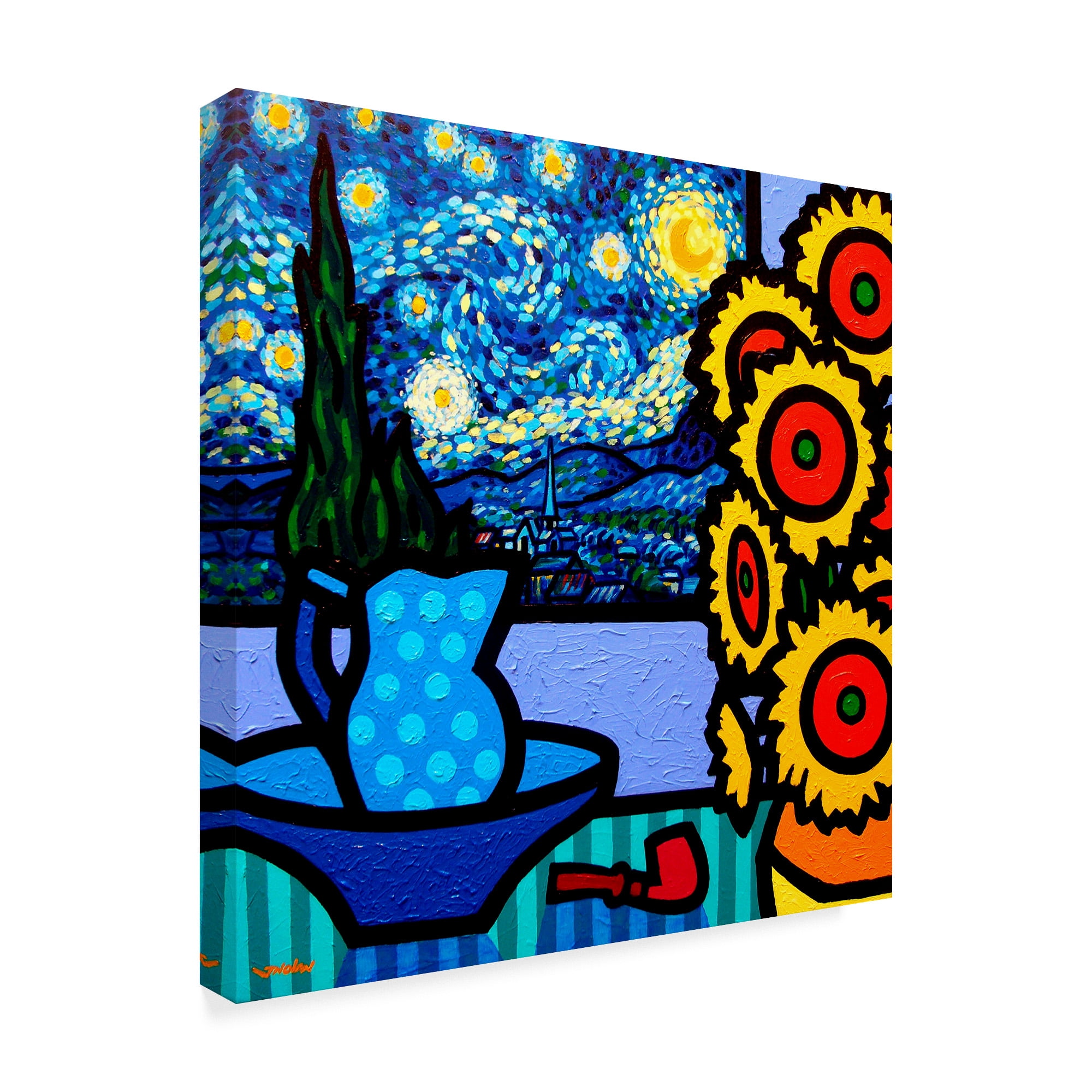 Trademark Fine Art 'Still Life with Starry Night' Canvas Art by John Nolan