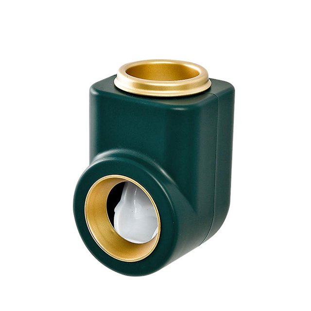 Dispensador de pasta de dientes de boca redonda montado en la pared para la ducha familiar cuarto de baño exprimidor automático de pasta de dientes manos libres impermeable de aplicación rápida squee, Feliz Sencillez