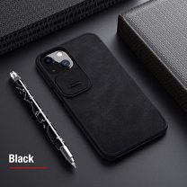 TECH CIRCLE Wallet Case for iPhone 14 Plus with Card Slots Holder Lens Camera Slide Non-Slip Protection Cover, Rugged PC PU Leather  Shockproof Glossy Slim Thin Fit Anti-Drop Flip Phone Case,Black