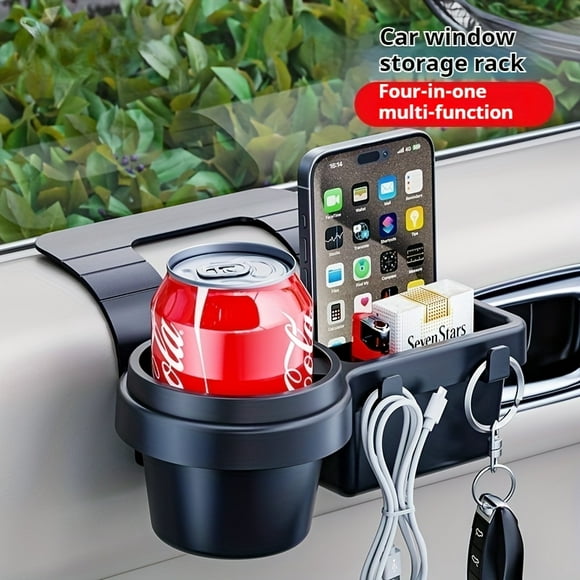 XHSGX Caja almacenamiento multifuncional coche soporte móvil llaves vasos accesorios puertas ventanas
