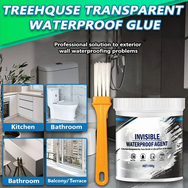 Revestimiento Transparente, Impermeable y a Prueba de Fugas 100 Ml | Alta Adherencia y Resistencia a La Intemperie | Seguro para Niños | Fácil Aplicación | Protección Multisuperficie | Incluye Brocha
