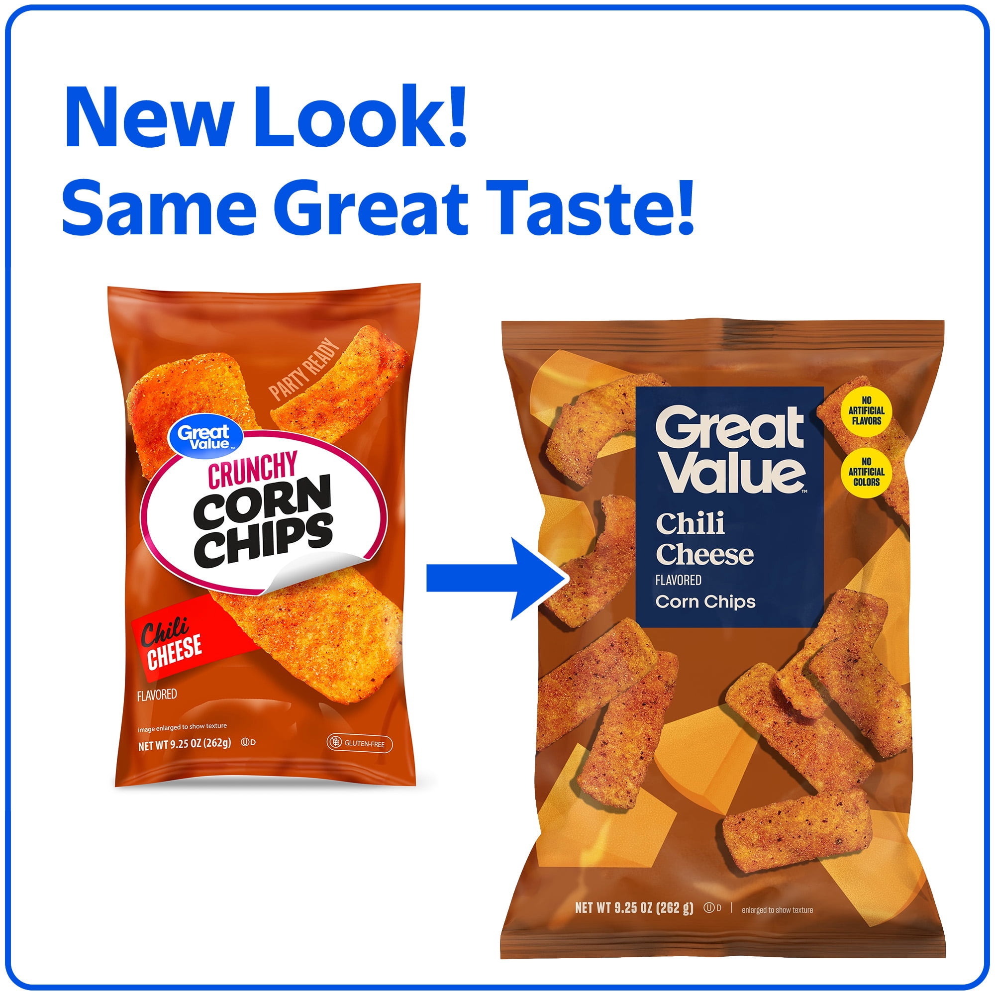 Great Value Chili Cheese Flavored Corn Chips, 9.25 oz